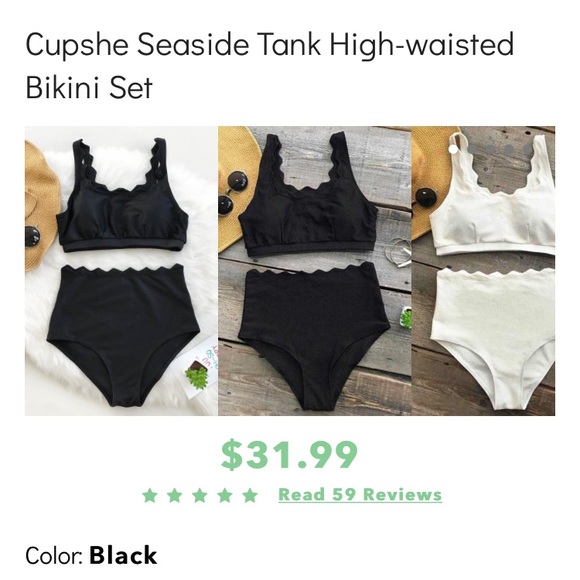 cupshe high waisted bikini review